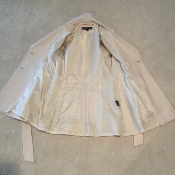 Via Spiga Winter White Peplum Belted Wool Coat – Sz 2 - Picture 9 of 15